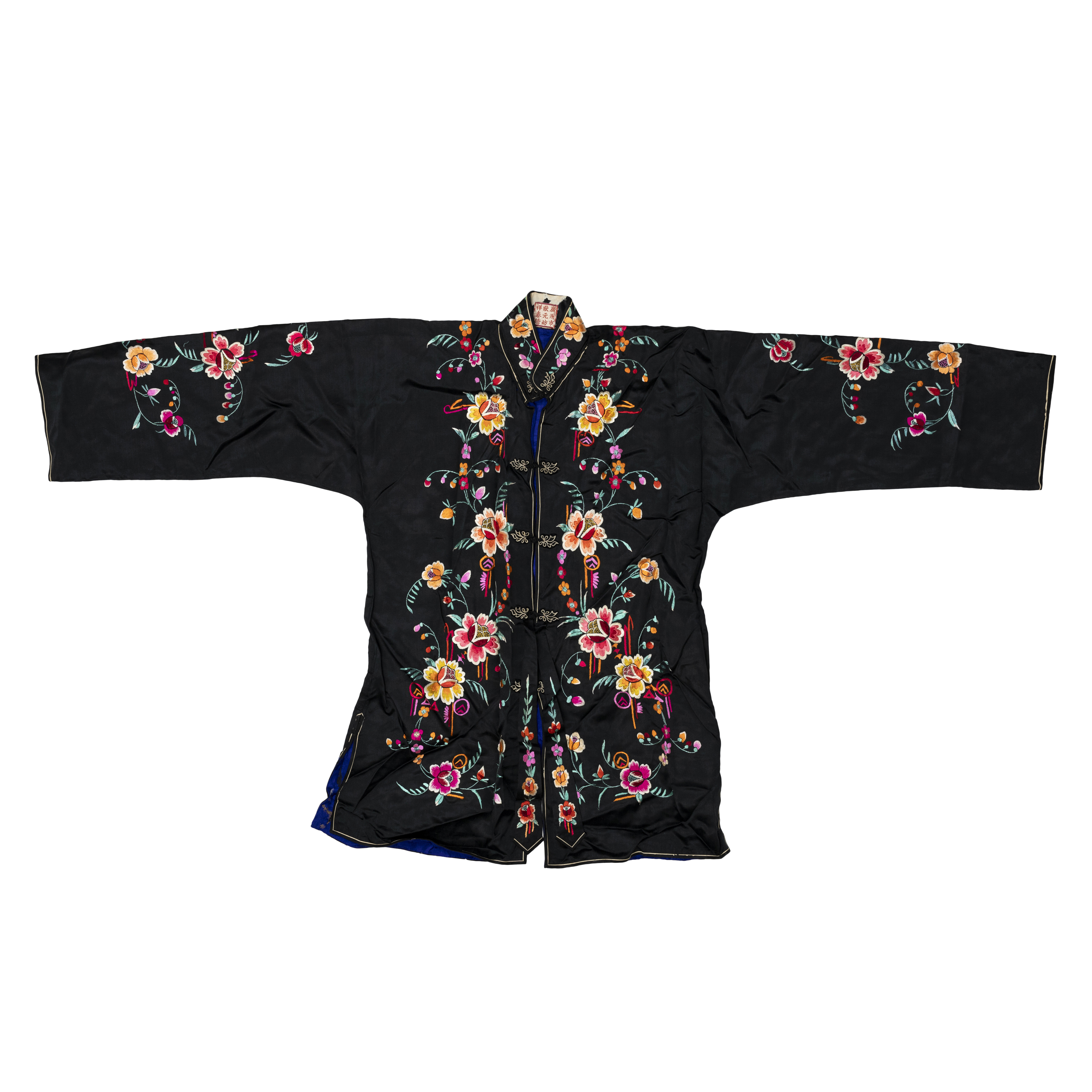 Two Chinese silk embroidered jackets  Republic period Both finely decorated with floral sprays,... - Image 2 of 3