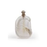 A Chinese 'melon' rock crystal snuff bottle Late Qing dynasty Finely formed as a melon, a leaf ...
