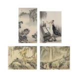 Ma Qizhou (1886 - 1937) and Zhong Jun (20th century) 'Zhong Kui', 'Scholar',  'landscape', and '...