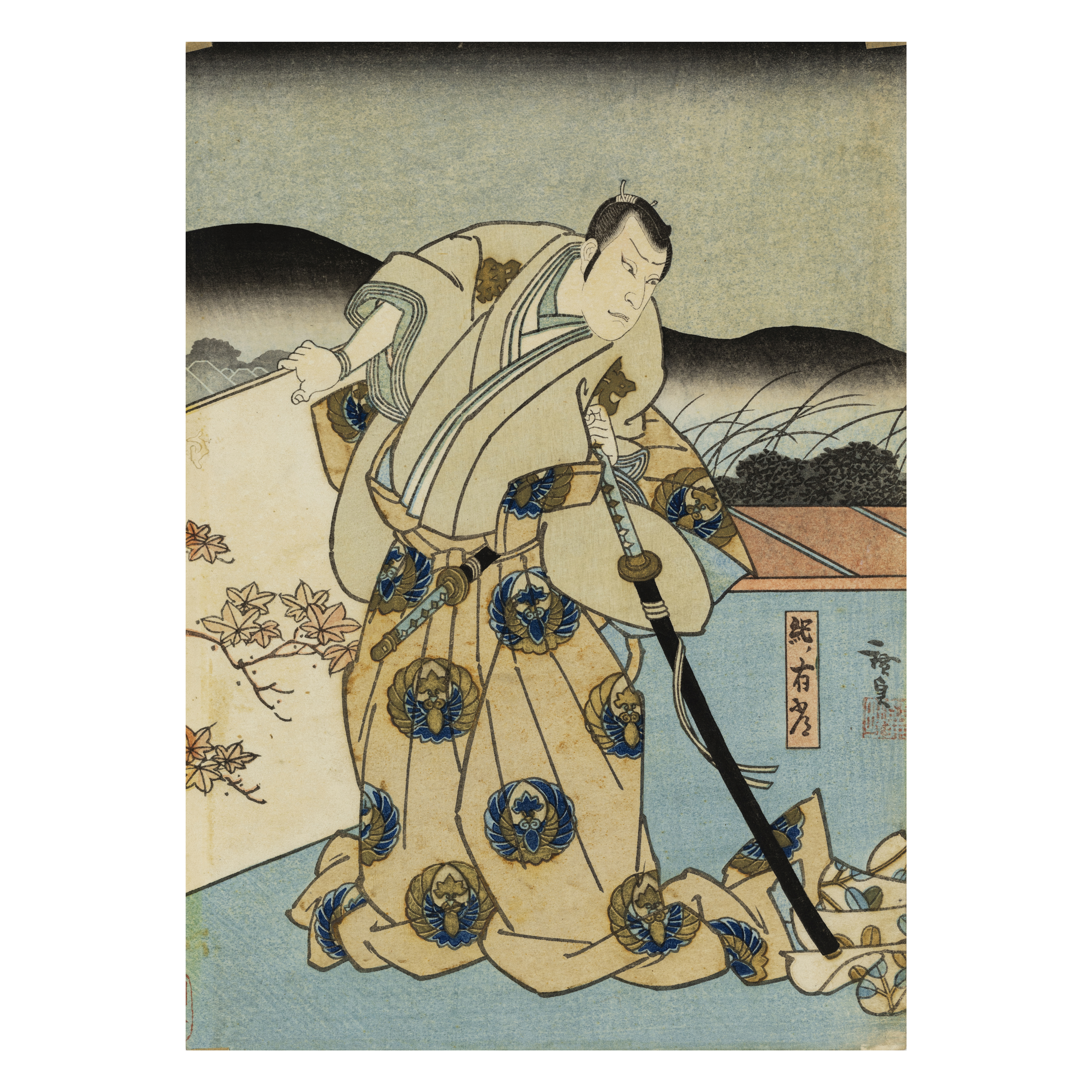 Utagawa Kuniyasu (1794 – 1832)、Gigadō Ashiyuki (active 1813 - 1833) Comprising a triptych, featu... - Image 9 of 10