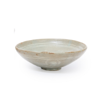 A small Korean inlaid-celadon bowl Goryeo dynasty, 13th century With abstract motifs to the int...