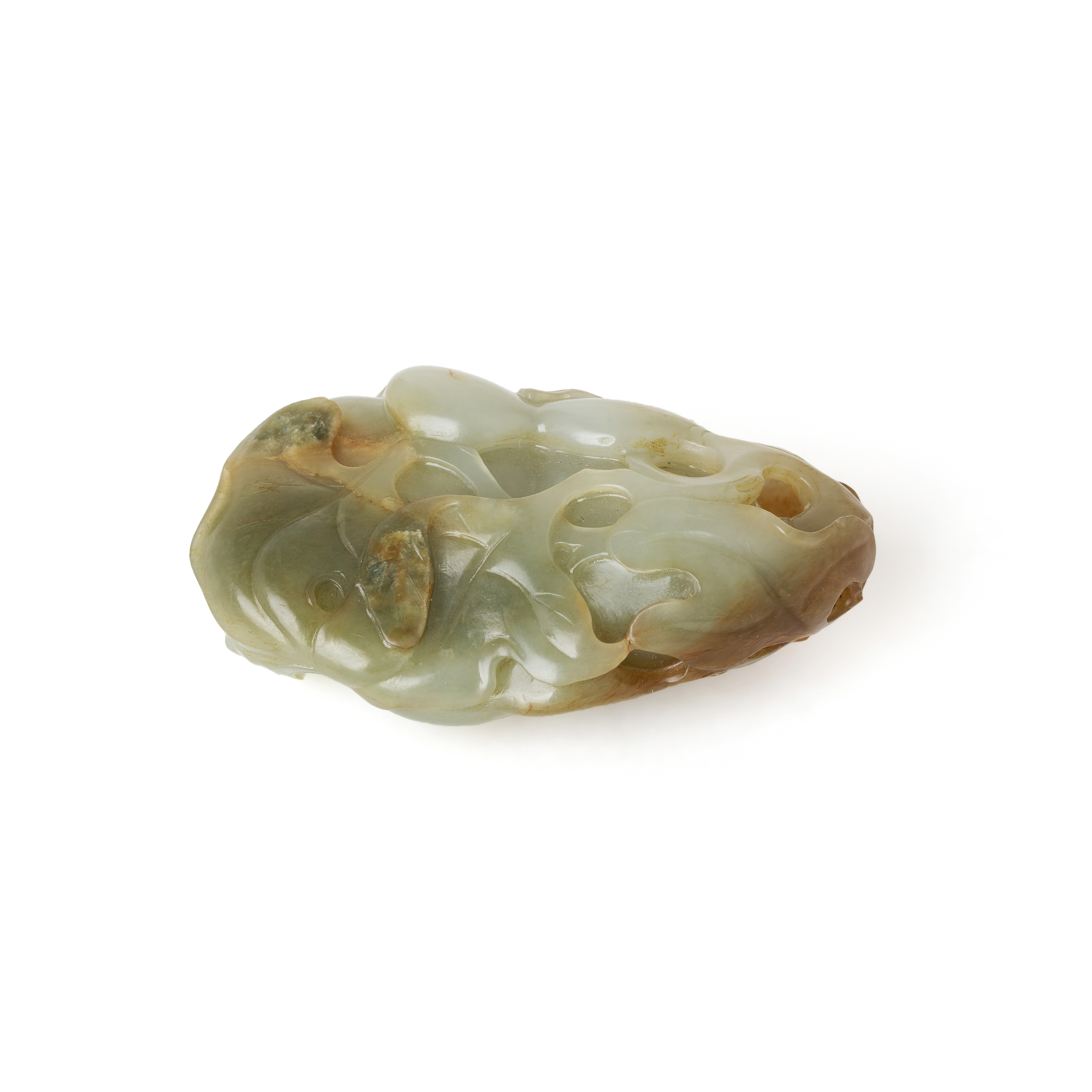 A Chinese pale green jade carving of gourds Qing dynasty, 18th/19th century Finely carved as a ... - Image 2 of 2
