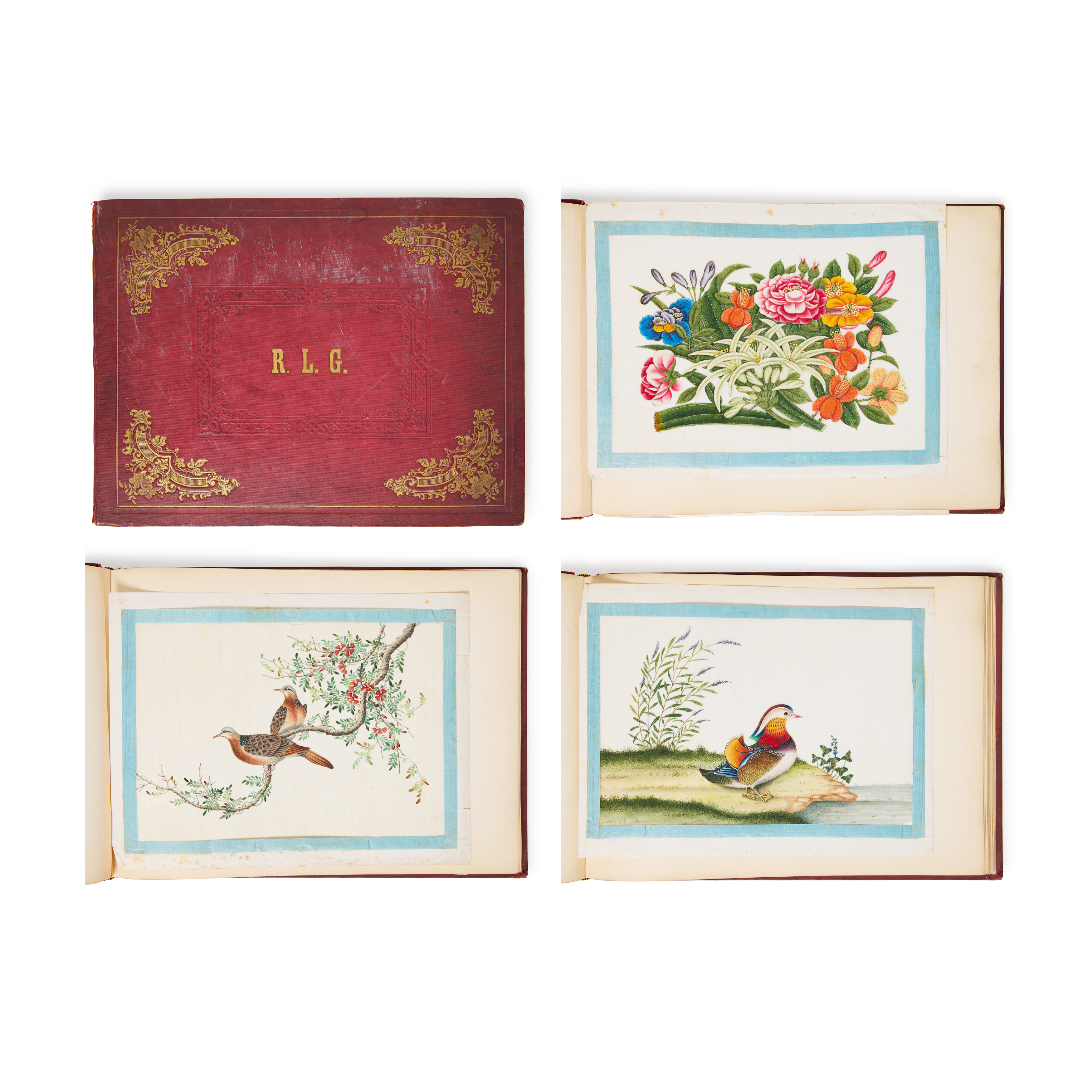 Chinese Guangdong (Canton) Export School, mid-19th century 'Flowers', 'fruit', 'fish' and 'tortu...