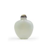 A Chinese pale green jade spade-shaped snuff bottle Qing dynasty, 19th century Carved from a pa...