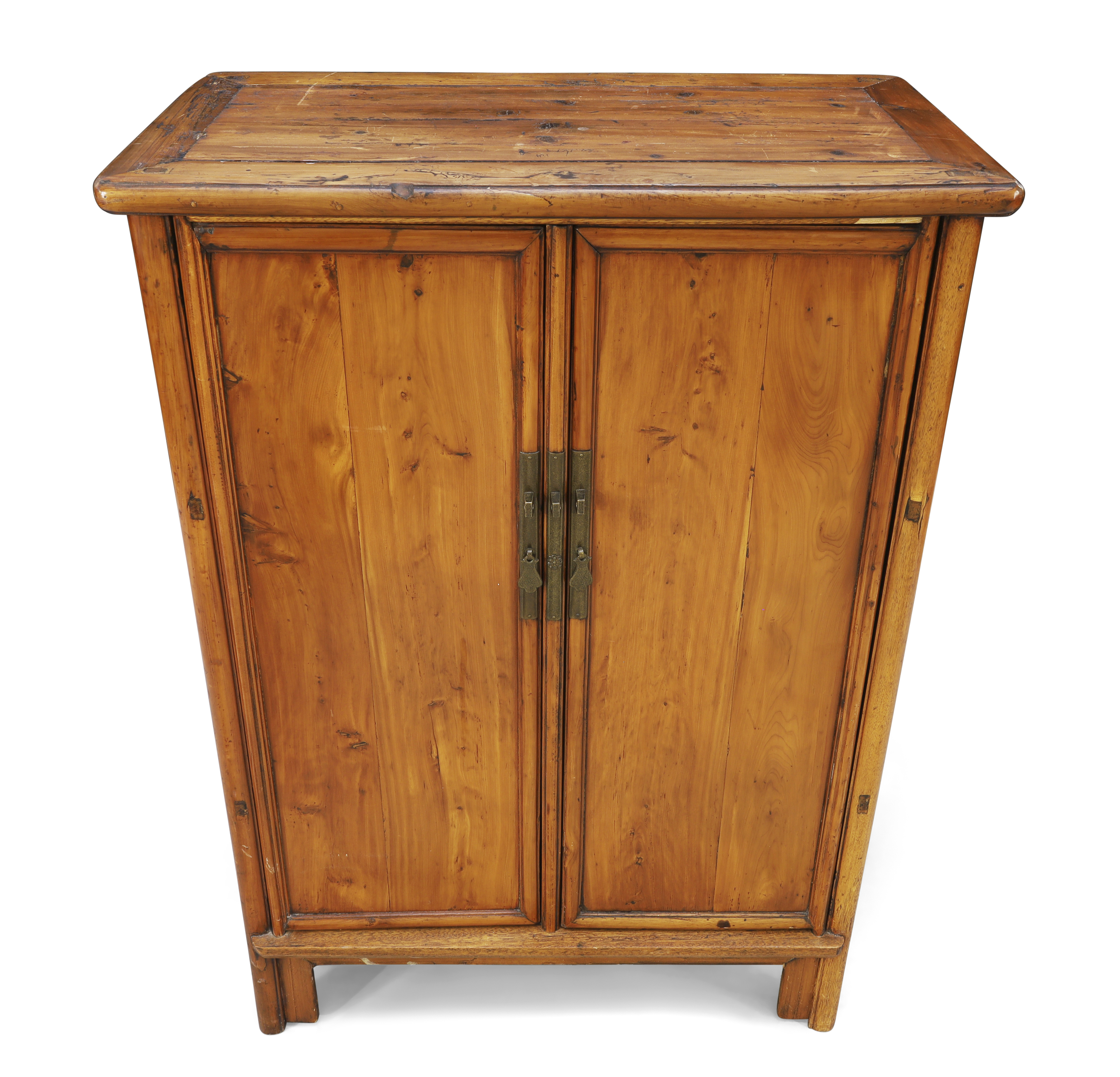 A Chinese elm cabinet Early 20th century With pair of rectangular panel doors and central stile... - Image 2 of 2