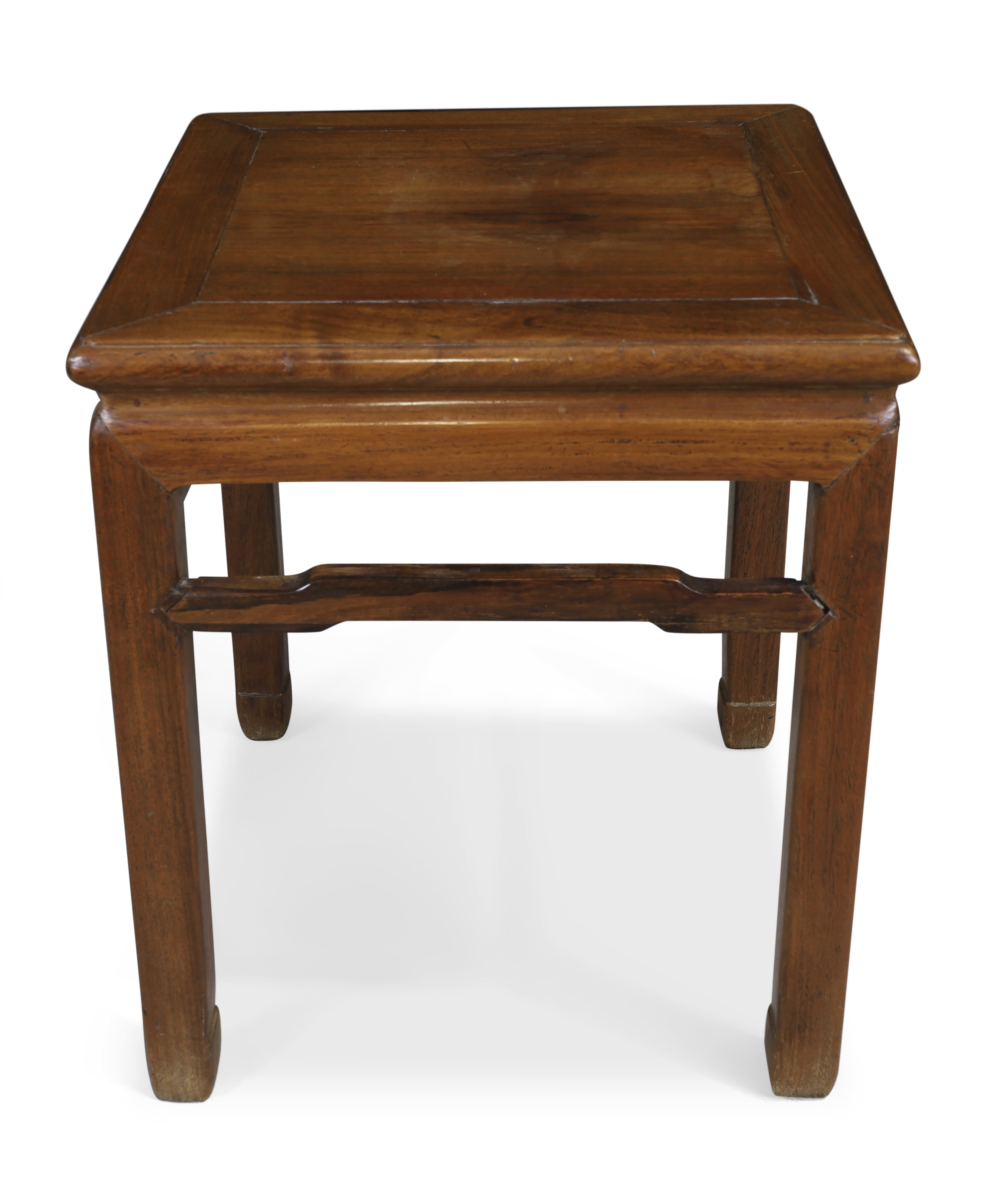 A Chinese hardwood Ming style stool, Qing dynasty, 19th century The square top above open stepp... - Image 2 of 2