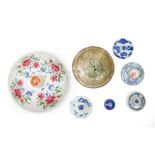Seven various Chinese covers Han - Qing dynasty To include a large famille rose porcelain cover...