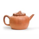 A Chinese Yixing 'melon' teapot Republic period The body fluted to form a melon, the shaped cov...