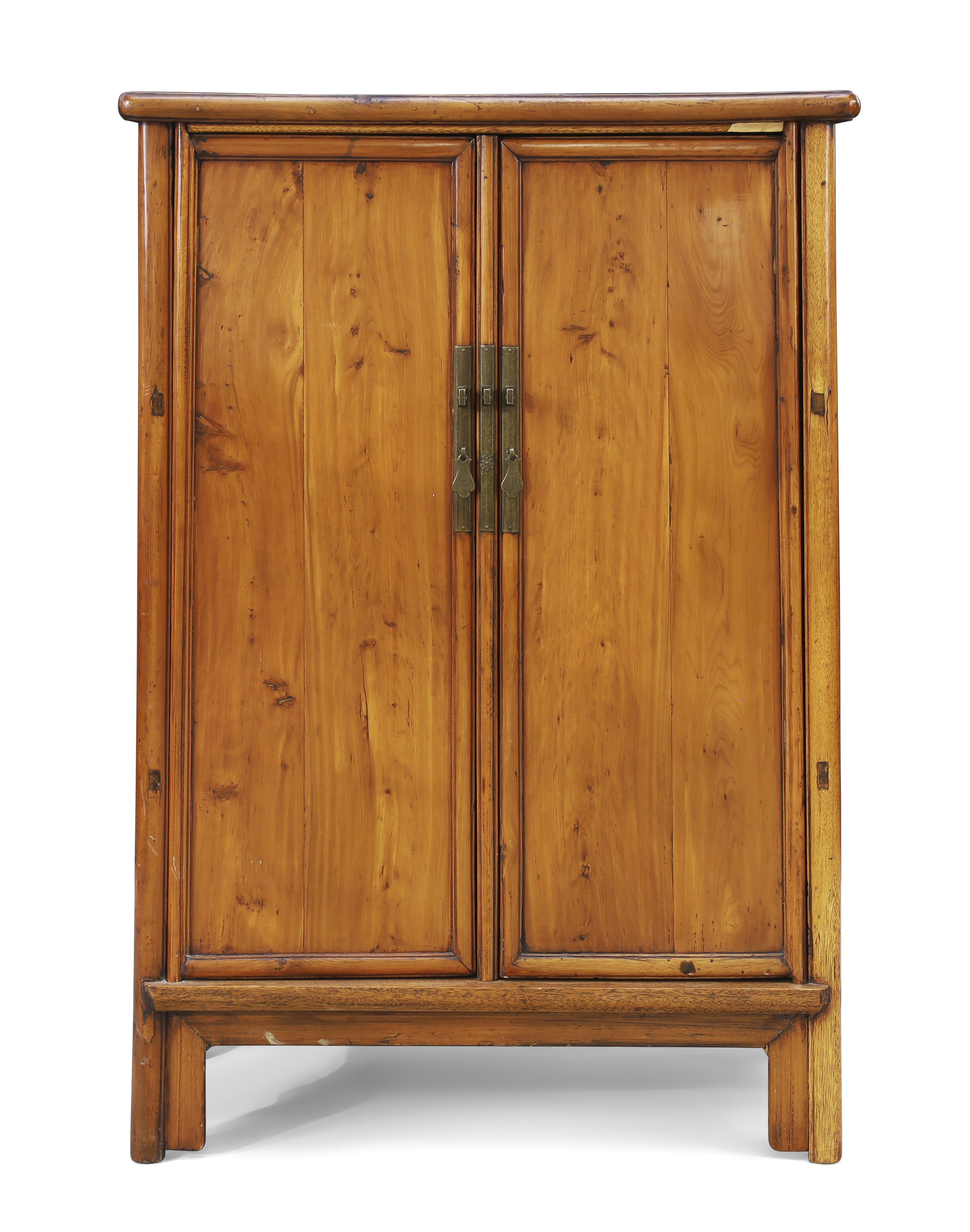 A Chinese elm cabinet Early 20th century With pair of rectangular panel doors and central stile...