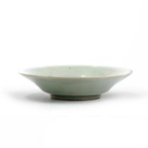 A Chinese Longquan-imitation celadon-glazed lobed dish Qing dynasty, 18th/19th century The hexa...