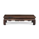 A Chinese hongmu scholar's stand, Qing dynasty, 19th century In the form of a low table, kang, ...