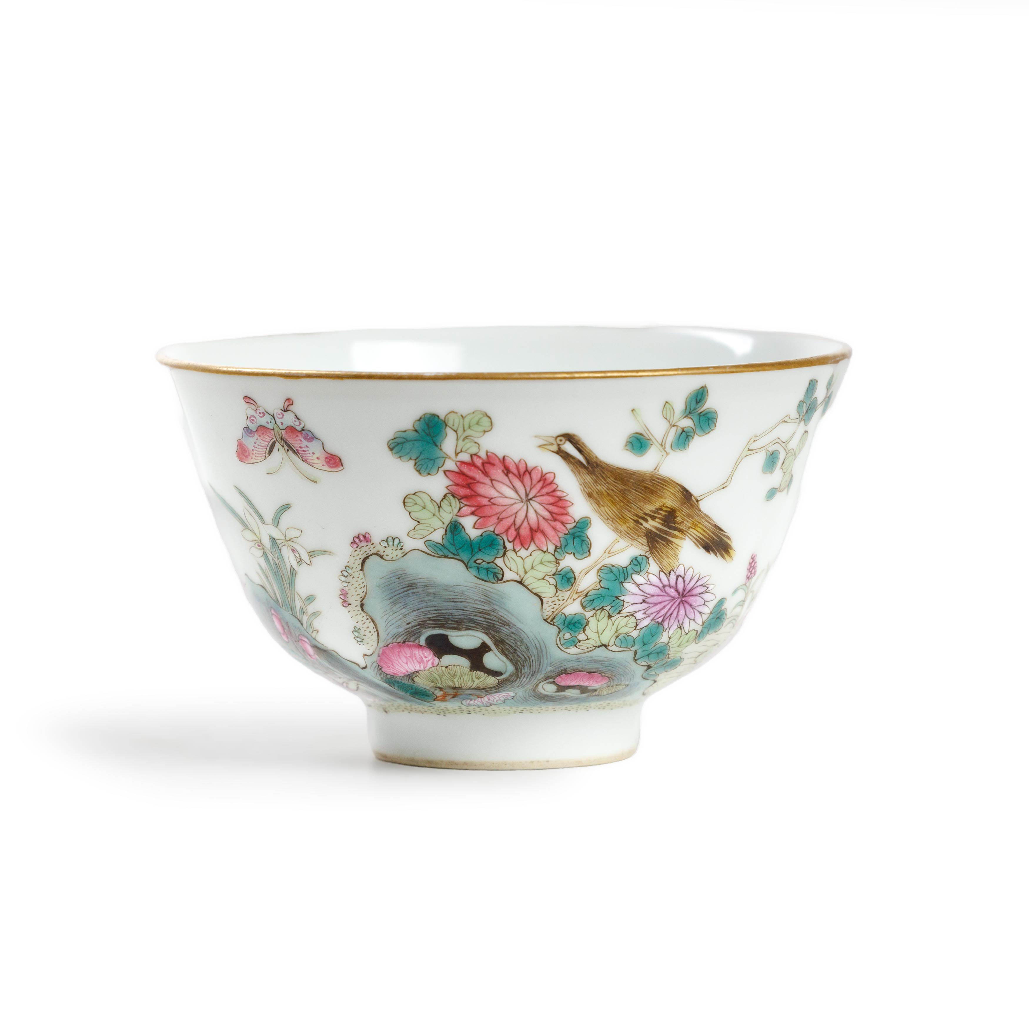 A Chinese famille rose 'ducks and lotus' bowl Republic period Decorated with ducks in a lotus p...