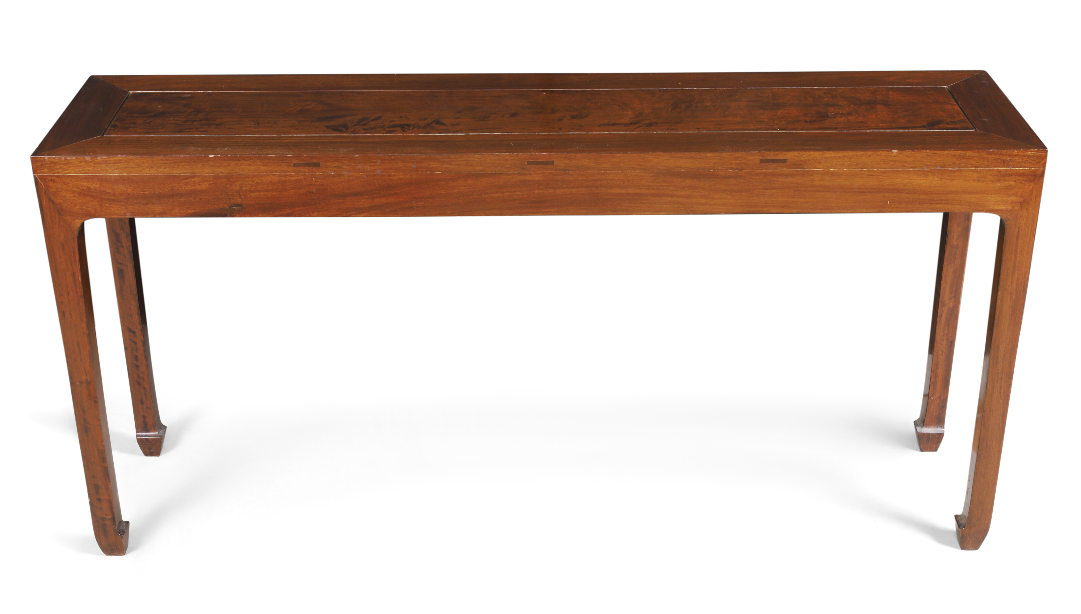 A Chinese rosewood Ming style side table, 20th century The rectangular top with 'floating' pane... - Image 2 of 2