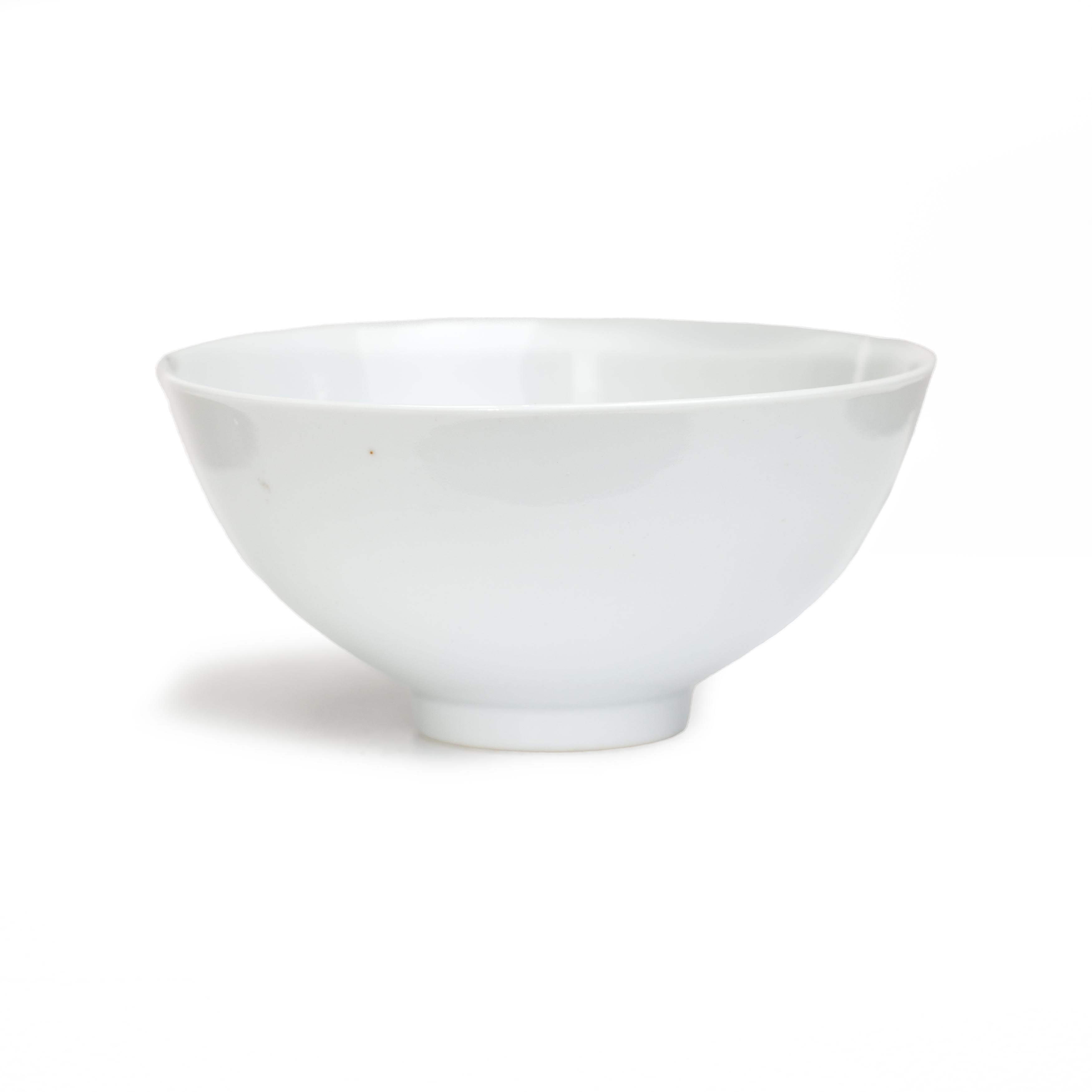 A Chinese white-glazed bowl Qing dynasty, 18th century Thinly potted with gently rounded sides ...
