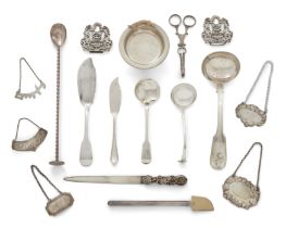 A group of silver and silver plated oddments,  Various dates and makers, The group comprising: a ...