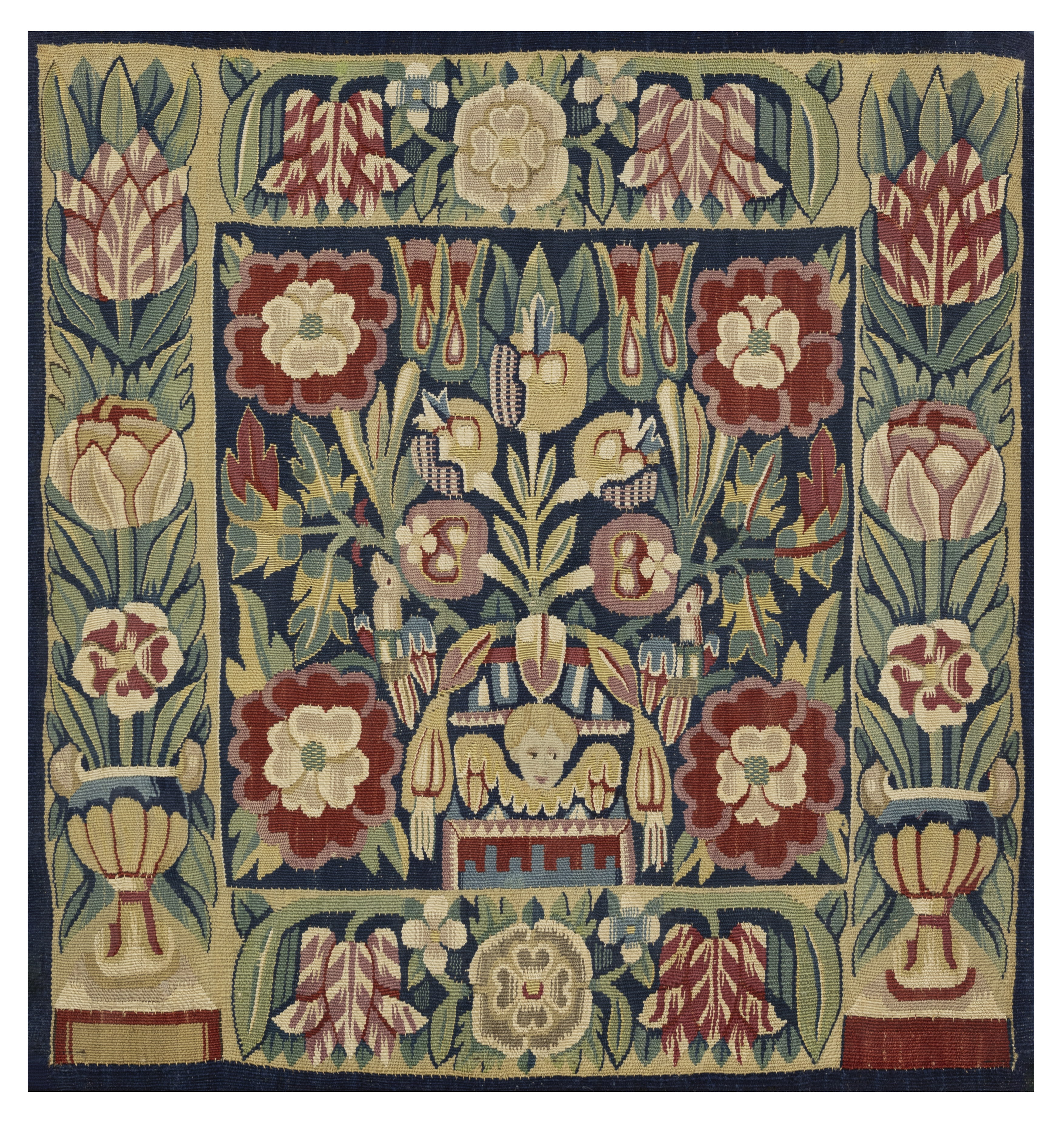 A pair of North European tapestry panels, Second half 17th century,  Woven in wools and silks, ea... - Image 2 of 5