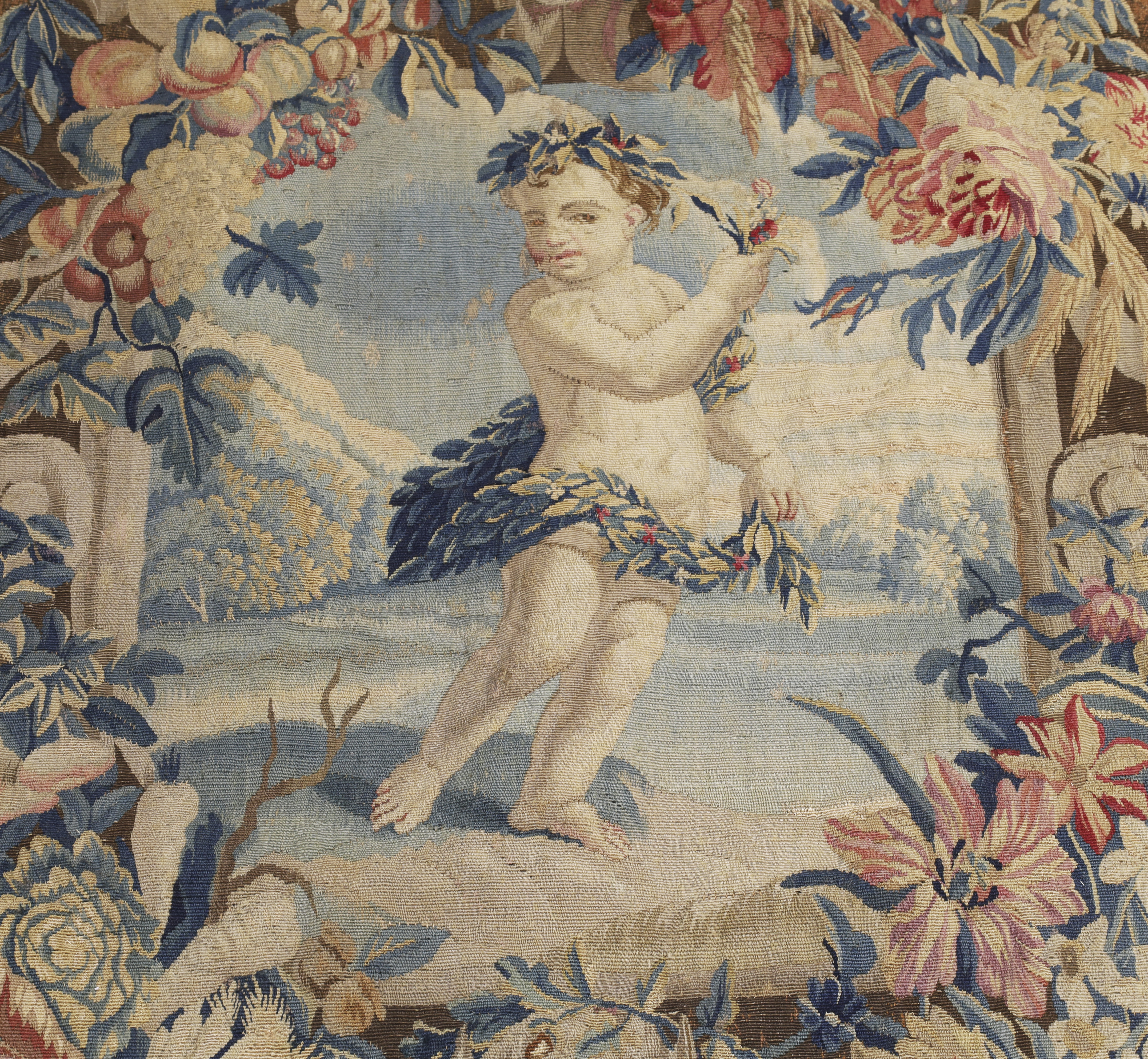 A set of four Flemish allegorical tapestry panels, Possibly Brussels, early 18th century, Each wi... - Image 4 of 6