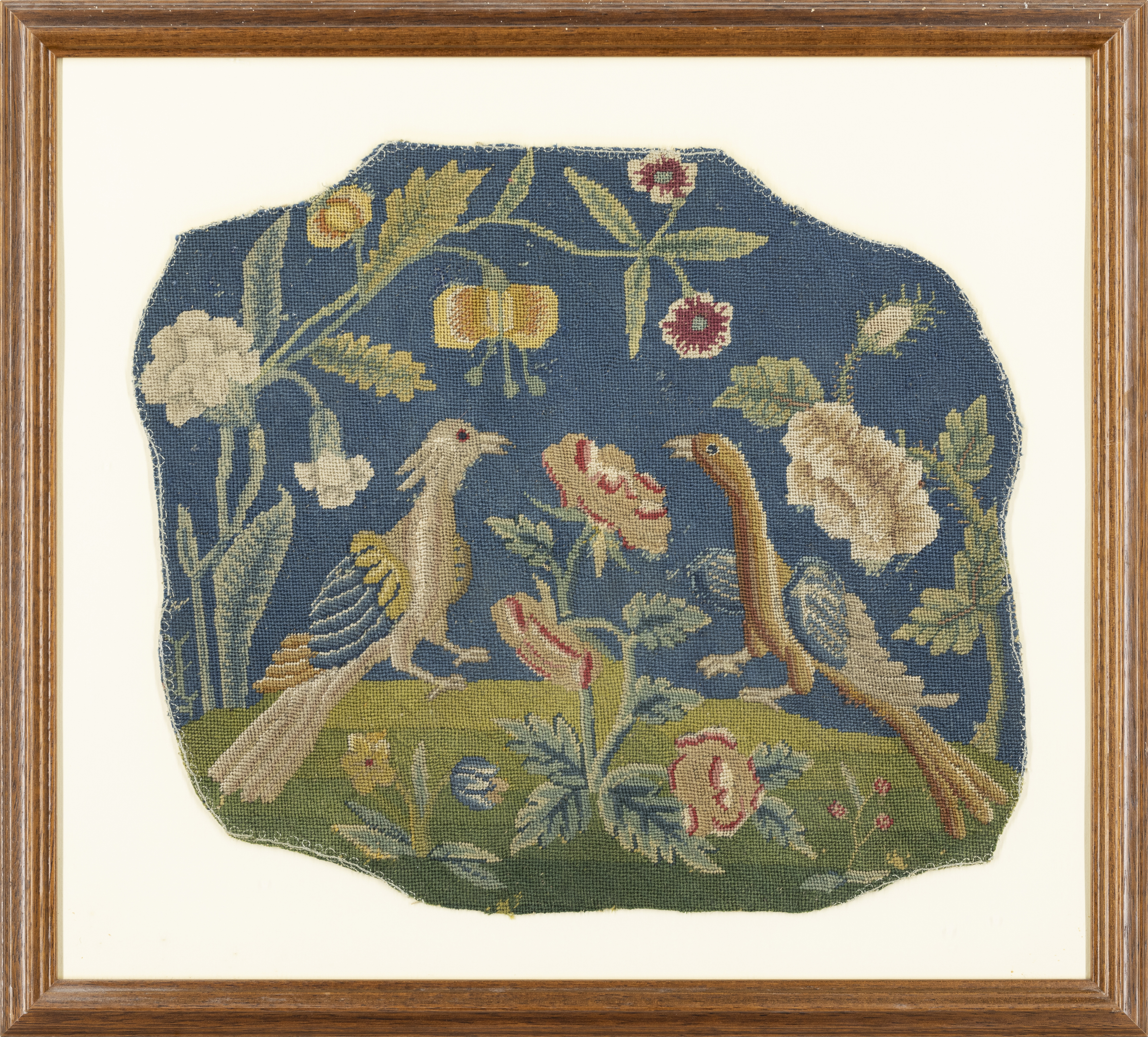 Two French needlepoint fragments, 18th century, Worked in wools and silks, comprising: an example... - Image 5 of 5