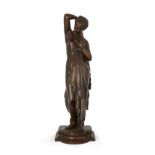 After Jean Jacques Pradier, French, 1790-1852, a bronze figure of Phryne, Late 19th century, A se...