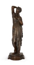 After Jean Jacques Pradier, French, 1790-1852, a bronze figure of Phryne, Late 19th century, A se...