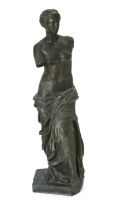 A large bronze figure of the Venus de Milo, After the Antique, early 20th century, The standing f...