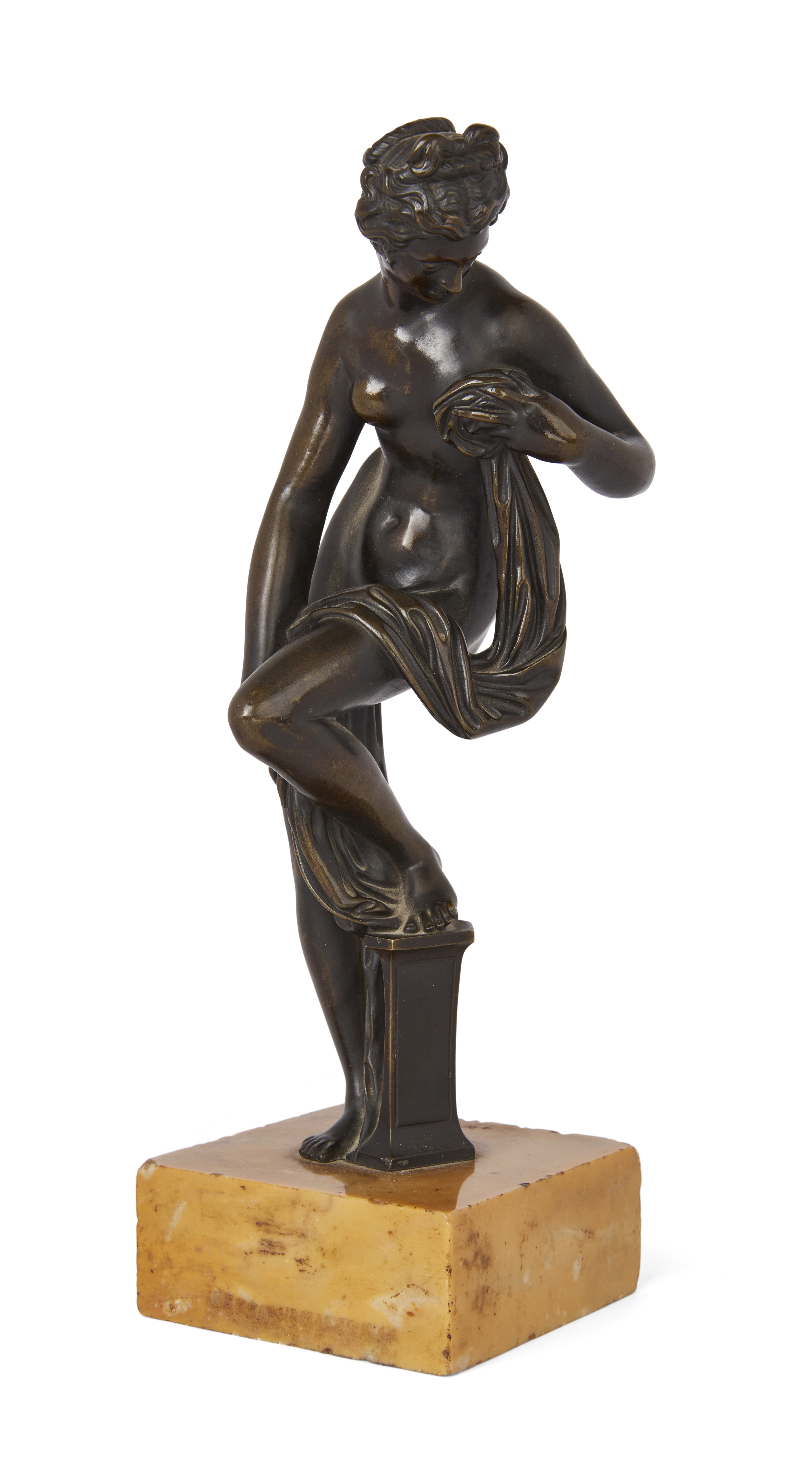 After Giambologna, Italian, c.1529-1608, an Italian bronze model of Venus after the Bath, Late 18...
