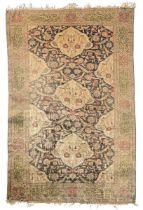 A Turkish silk Kayseri rug, Central Anatolia, last quarter 19th century,    The central field wit...