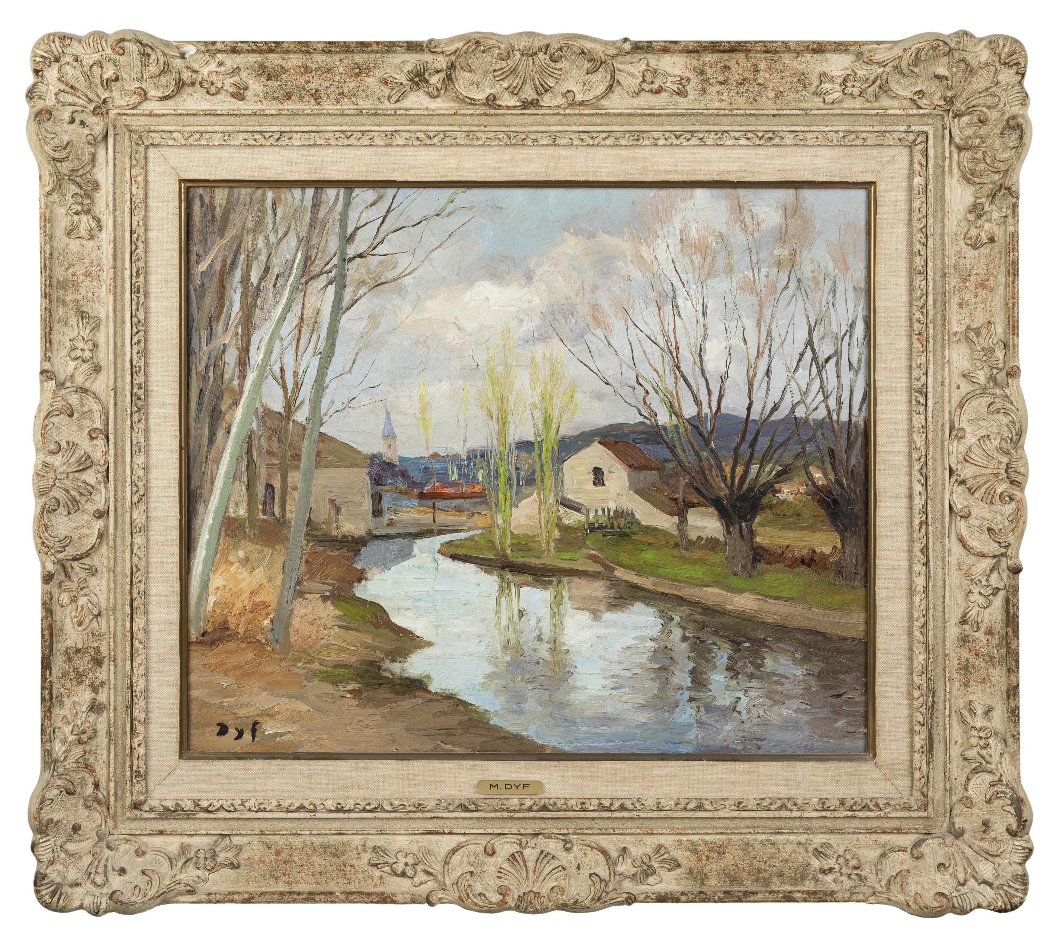 Marcel Dyf, French 1899-1985, La Mauldre près de Beynes (Île-de-France),  Oil on canvas, signed l...