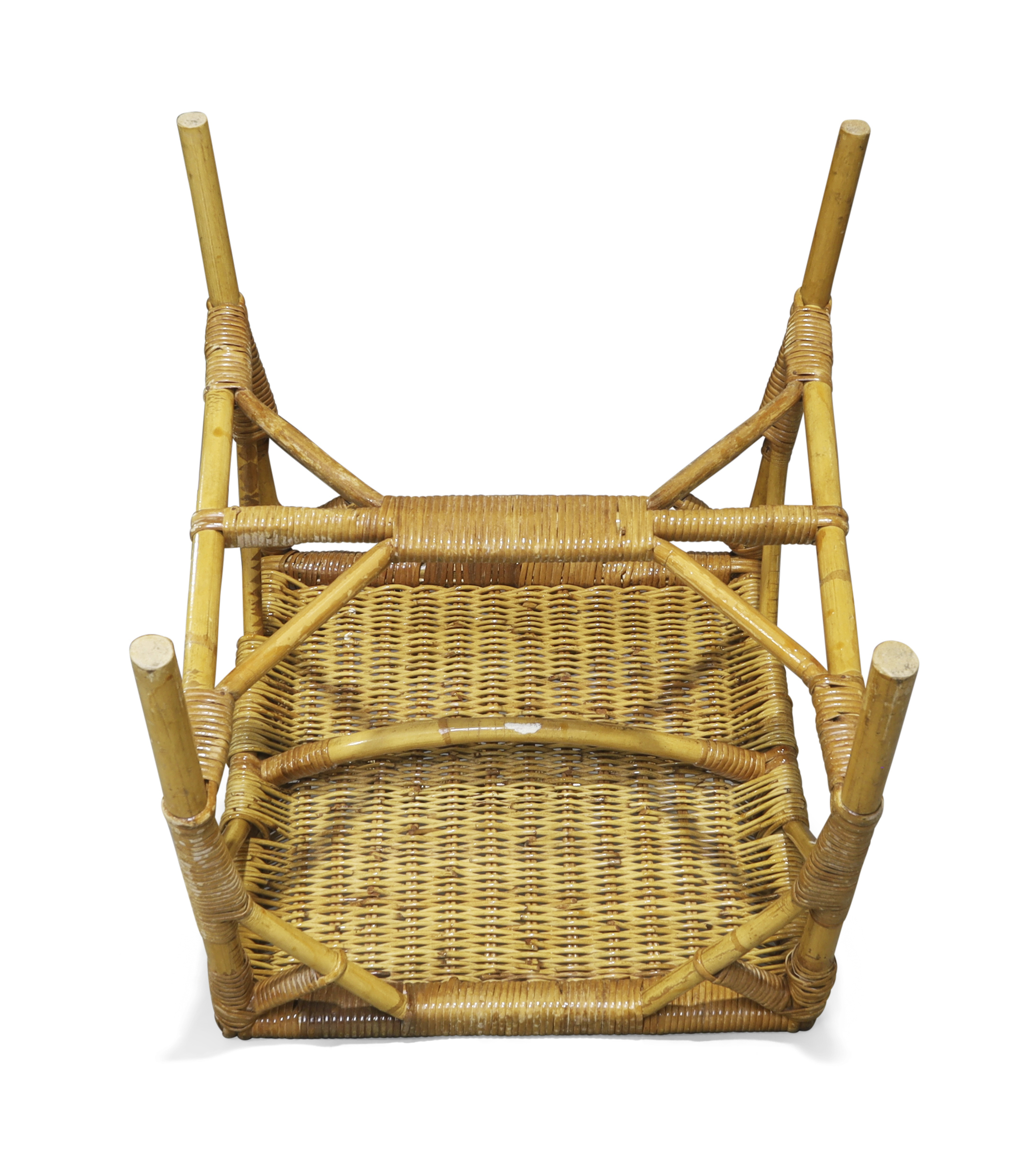 An English bamboo side chair, By Angrave's, mid-20th century, With ‘Cockpen’ back and makers plaq... - Image 3 of 3