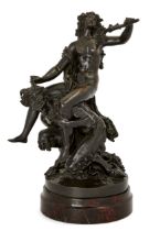 After Claude Michel, called Clodion, French, 1738-1814, a French bronze group of a Bacchante and ...