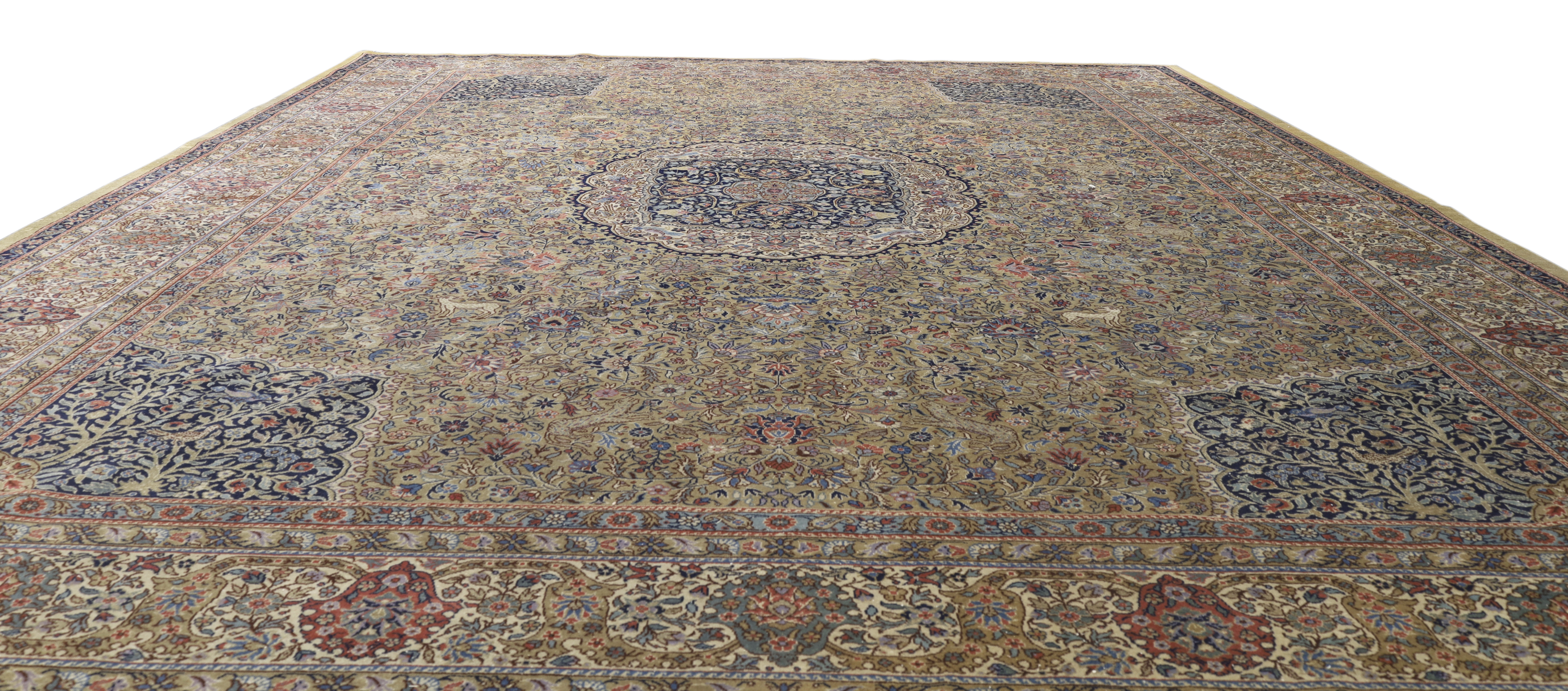 A Persian Tabriz carpet, Second quarter 20th century,  The central field with floral medallion su... - Image 2 of 5