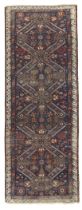 An East Caucasus Seychour long rug, Last quarter 19th century, The central field with three X med...