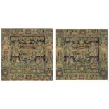 A pair of North German biblical tapestry panels, Possibly Hamburg, second half 17th century, Wove...