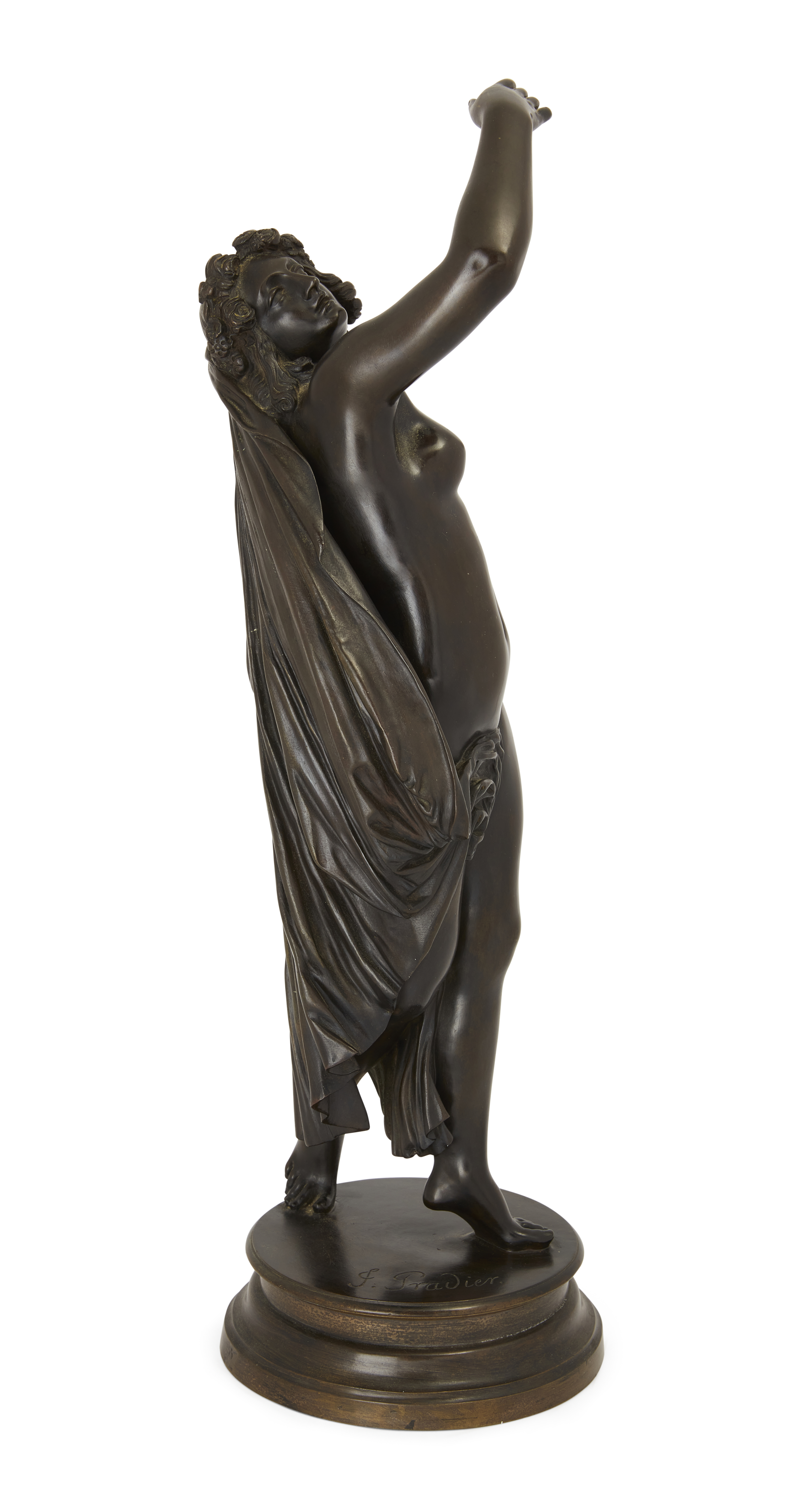 After Jean Jacques Pradier, French, 1790-1852, a French bronze model of ‘La Poésie Légère’ (Nimbl... - Image 2 of 3