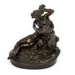 After Claude Michel, called Clodion, French, 1738-1814, a French bronze Bacchic group, Mid-19th c...