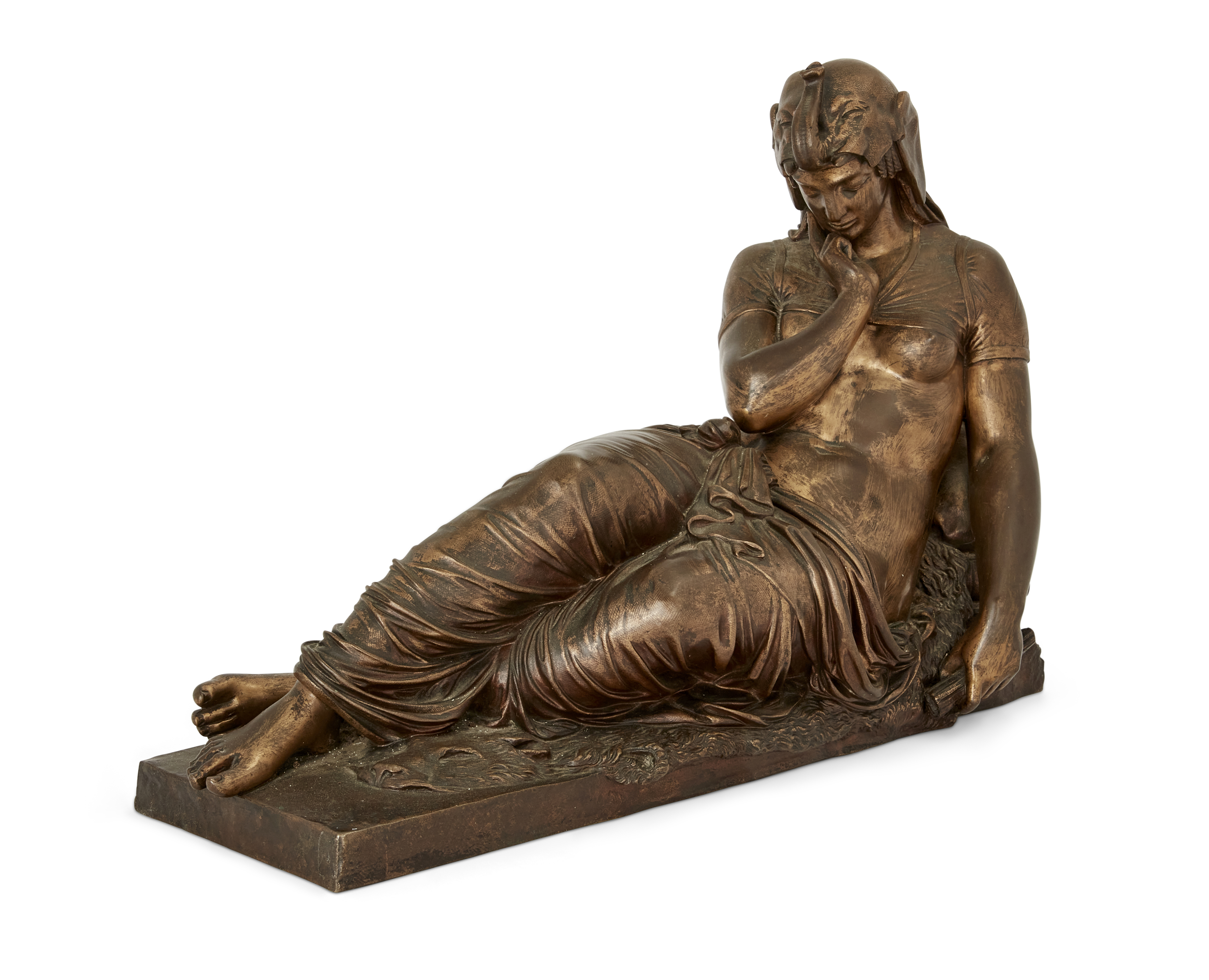 After Frédéric Auguste Bartholdi, French, 1834-1904, a French allegorical bronze of Asia from the... - Image 2 of 2