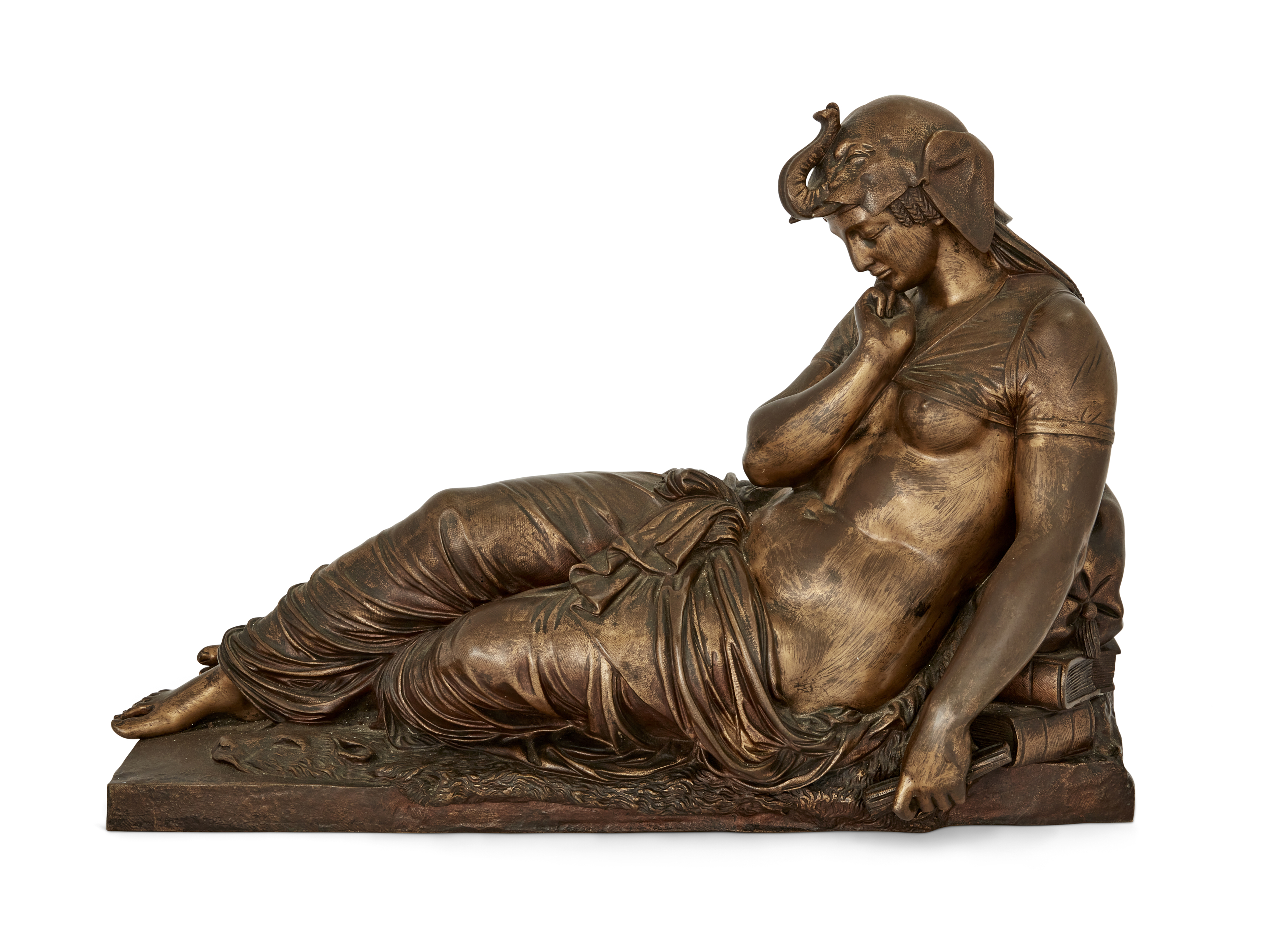 After Frédéric Auguste Bartholdi, French, 1834-1904, a French allegorical bronze of Asia from the...