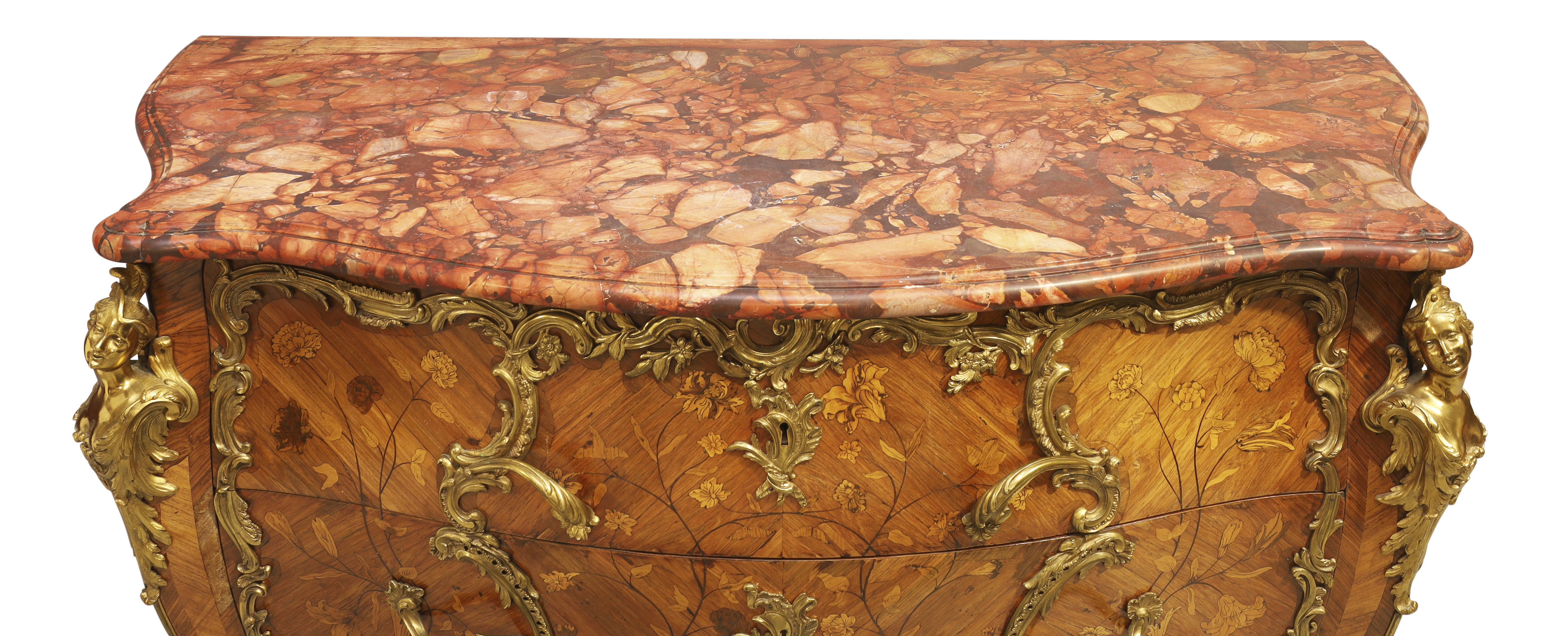 A French ormolu-mounted kingwood and marquetry serpentine front commode, Retailed by Edwards and ... - Image 2 of 6