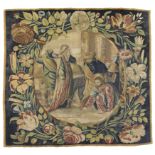 A North European biblical tapestry panel,  Possibly Dutch, c.1700, Woven in wools and silks, the ...