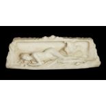 After Denys Pierre Puech, French, 1854-1942, a French marble group entitled ‘La Seine’, Dated 190...
