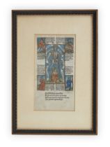 Hardouin, Germain and Gillet, Homo anatomicus or zodiac man from the Book of Hours, in French, an...