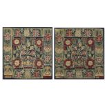 A pair of North European tapestry panels, Second half 17th century,  Woven in wools and silks, ea...