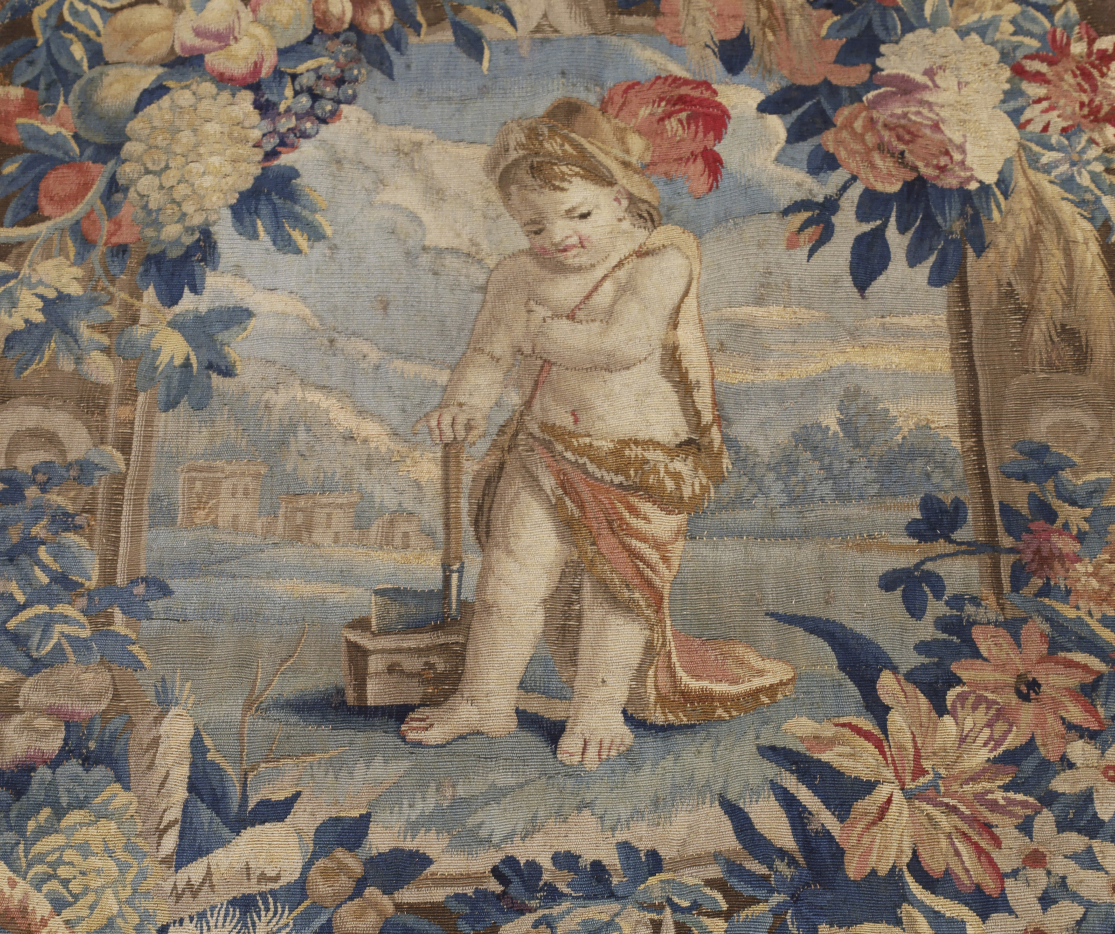 A set of four Flemish allegorical tapestry panels, Possibly Brussels, early 18th century, Each wi... - Image 6 of 6