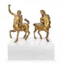 A pair of Italian gilt-bronze models of Furietti Centaurs, After the Antique, second half 18th ce...