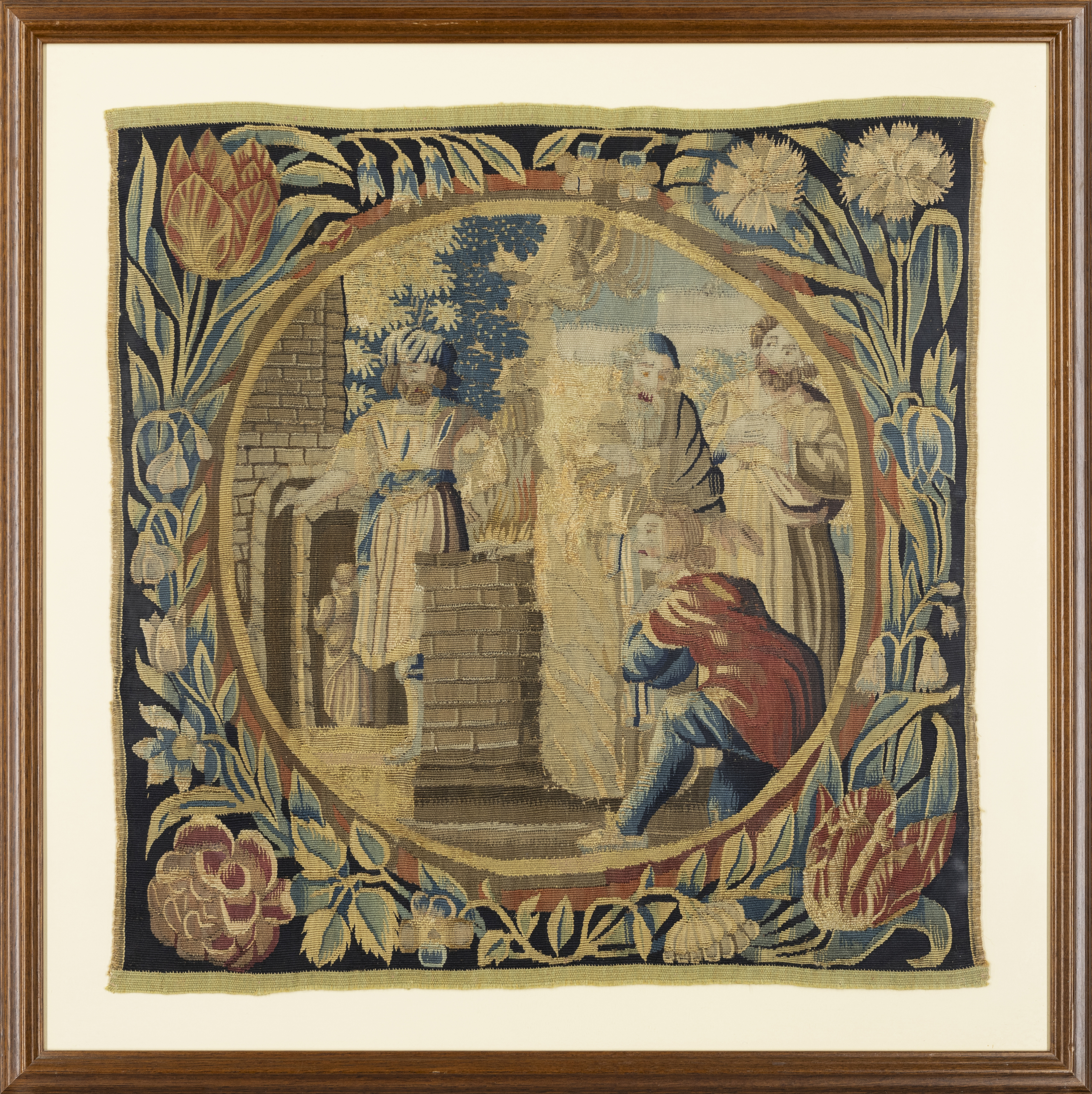 A North European biblical tapestry panel, Possibly Dutch, c.1700, Woven in wools and silks, the c... - Image 2 of 2