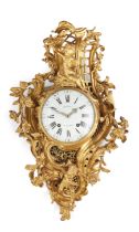 A Louis XV ormolu cartel clock, Jean Moisy, Paris, third quarter 18th century, The rococo case su...