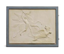 Four plaster and composition relief wall plaques, Second half 20th century, Comprising: Belleroph...