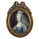 Jean François de Sompsois, French, fl. c.1755-1797, portrait of a lady, Portrayed half-length, we...