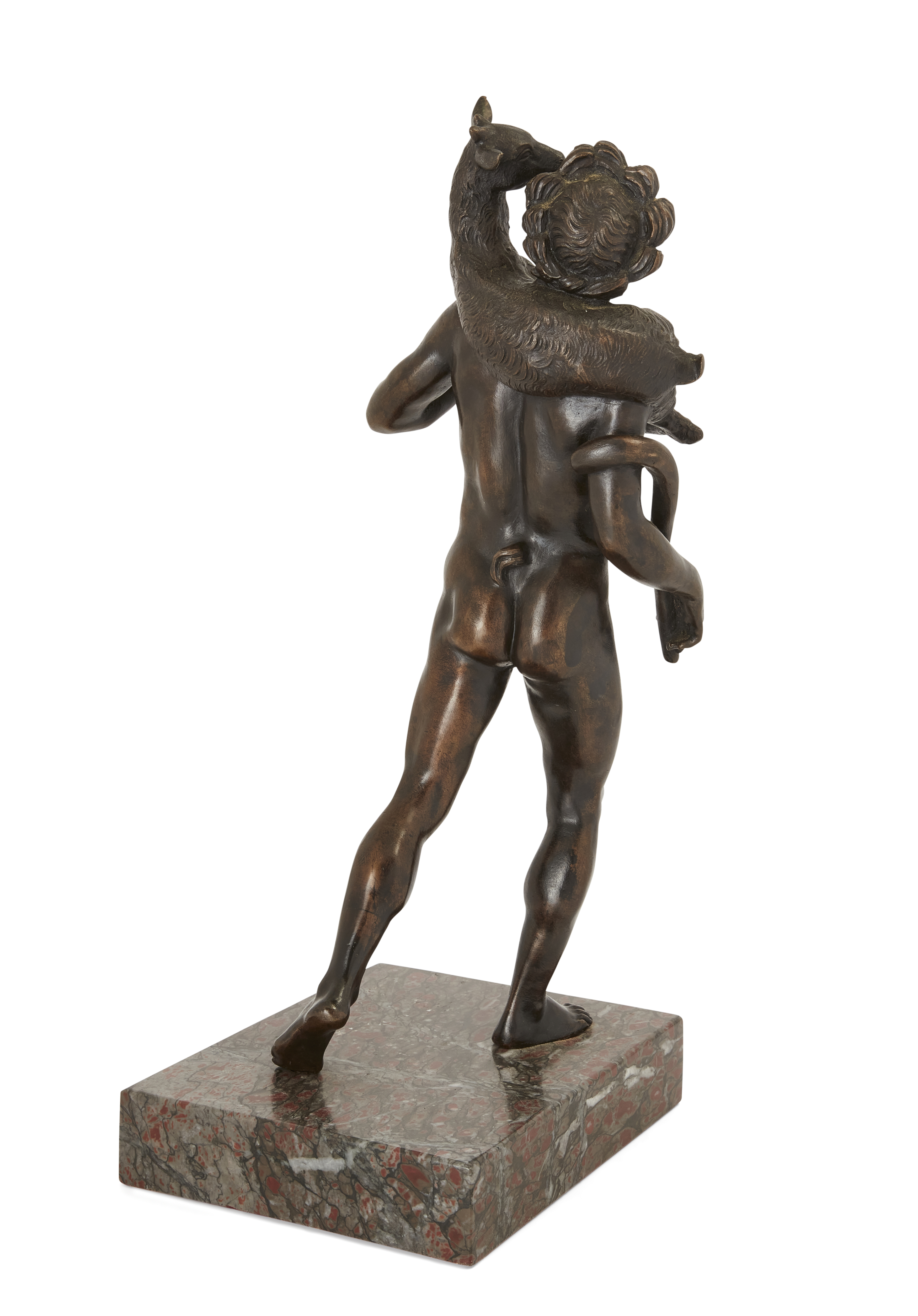 A French bronze model of the Faun with Kid, After the Antique, early 20th century, The naked figu... - Image 3 of 3