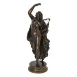 After Jean Jacques Pradier, French, 1790-1852, a French bronze model of ‘La Poésie Légère’ (Nimbl...
